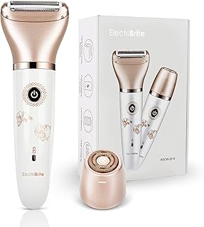 Electric Razor for Women - Painless 2-in-1 Women Shaver Hair Remover for Face, Legs and Underarm, Portable Waterproof Bikini Trimmer Wet and Dry Cordless Lady Hair Removal - Micro USB Recharge