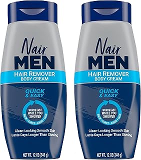 Nair Men Hair Removal Body Cream, 12 Ounce (Pack of 2)