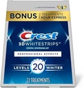 Crest 3D Whitestrips Professional Effects, Whitestrip 3D White, Teeth Whitening Strip Kit, 44 Strips (22 Count Pack), Crest Teeth Whitening Strips, Teeth Whitening Kit