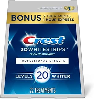 Crest 3D Whitestrips Professional Effects, Whitestrip 3D White, Teeth Whitening Strip Kit, 44 Strips (22 Count Pack), Crest Teeth Whitening Strips, Teeth Whitening Kit