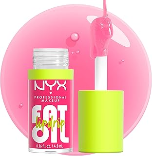 NYX PROFESSIONAL MAKEUP Fat Oil Lip Drip, Moisturizing Lip Oil Gloss, Vegan Tinted Formula, Up to 12 HR Hydration - Missed Call (Sheer Pink)