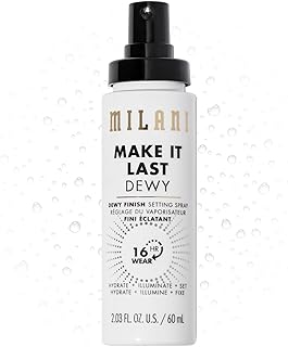 Milani Make It Dewy Setting Spray 3 in 1- Hydrate + Illuminate + Set (2.03 Fl. Oz.) Makeup Finishing Spray - Makeup Primer & Hydrating Setting Spray