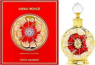 Swiss Arabian Layali Rouge - Luxury Products From Dubai - Long Lasting Personal Perfume Oil Fragrance - A Seductive Signature Aroma - 0.5 Oz