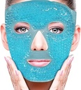 Cold Face Eye Mask Ice Pack Reduce Facial Puff, Dark Circles, Gel Beads Hot Heat Cold Compress Pack, Face SPA for Woman Sleeping, Pressure, Headaches, Skin Care, Post Laser Care[Blue]