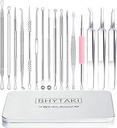 Blackhead Remover Tools, 2024 Latest 16 PCS Pimple Popper Tool Kit, Acne Blackhead Tools for Blemish, 410 Premium Professional Stainless Acne Pimple Extractor Tool with Metal Box