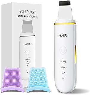 Skin Scrubber Face Spatula Skin Spatula Pore Cleaner Blackhead Remover Tools for Facial Deep Cleansing-4 Modes -White