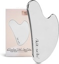 Stainless Steel Gua Sha Facial Tools, Lymphatic Drainage Massager for Face, Chin & Jawline Sculpting, Body Guasha Tool for Muscle Tension, Skin Care Gift for Mom Women