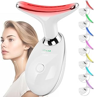 Facial Massager Red-Light-Therapy-for-Face and Neck, Face 𝖲 culpting Wand with 7 Color