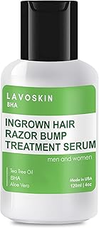 LAVO Tea Tree Gel w/Salicylic Acid - BEST Ingrown Hair Treatment - Razor Bump and Burn Remover - Bikini Lines & Acne - Use After Shaving, Hair Removal, Waxing, Laser, Electrolysis - for Men and Women
