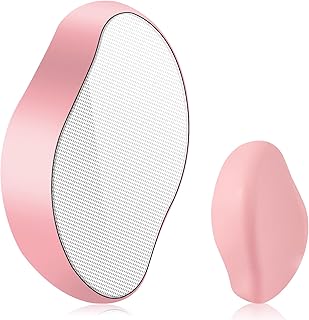 Crystal Hair Eraser for Women and Men, Reusable Crystal Hair Remover Magic Painless Exfoliation Hair Removal Tool, Magic Hair Eraser for Back Arms Legs (Pink)