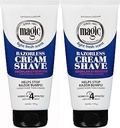 SoftSheen-Carson Magic Razorless Shaving Cream, Hair Removal Cream for Body Hair, Regular Strength Depilatory Cream, Works in 4 Minutes for Normal Hair, 2 Count
