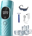 Laser Hair Removal for Women and Men - Permanent Painless Ice Cooling IPL Device Remover Machine with Shaver, Goggles, 999,999 Flashes for Body and Face, Corded