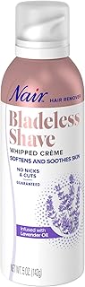 Nair Hair Remover Bladeless Shave Whipped Crème, Painless Hair Removal, 5 Oz Can