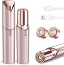 Facial Hair Removal for Women - Painless Facial Hair Remover - Electric Hair Removal Device for Face Lips Peach Fuzz with Light (Rose Gold)