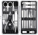 Nail Clippers Set Fingernail and Toenail Clipper Cutters, Manicure Pedicure Kit 18 Pieces Stainless Steel Professional Grooming Kits, Nail Care Tools with Luxurious Travel Case
