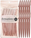 Kitsch Dermaplaning Tool - Face Razors for Women and Men, Eyebrow Trimmer and Face Shaver, Facial Hair Removal, Facial Razors for Women and Men, Dermaplane Razor - 12pc, Terracotta
