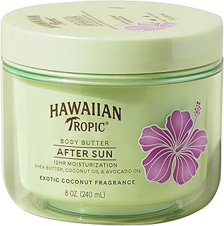 Hawaiian Tropic After Sun Body Butter with Coconut Oil, 8oz | Hawaiian Tropic After Sun Lotion, Beach Essentials, Summer Vacation Essentials, Tan Extender Lotion, Coconut Body Butter, 8oz