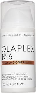 Olaplex No. 6 Bond Smoother, Leave-In Styling Hair Cream Treatment, Smooths, Conditions, & Strengthens, Frizz Control for Up to 72 Hours, For All Hair Types, 3.3 fl oz