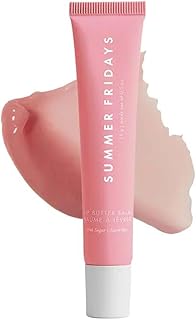 Summer Fridays Tinted Lip Butter Balm - Conditioning Vegan Lip Balm for Instant Moisture, Shine & Hydration - Sheer-Tinted, Soothing Skincare - Pink Sugar (.5 Oz)