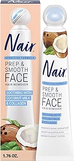 Exfoliating Facial Hair Removal Cream for Women - Smooth Skin Solution with Collagen for Sensitive Skincare