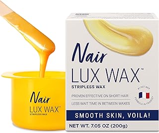 Lux Wax, Microwaveable Hot Waxing Kit for Women, Stripless Hair Removal for Legs, Underarms, Bikini at Home, Proven Effective on Short Hair, 1 Count, 7.05 Oz