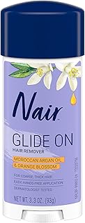Glide On Hair Removal Cream, Arm, Leg, and Bikini Hair Remover, Depilatory Cream, 3.3 Oz Stick