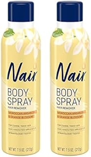 Hair Remover Body Spray, Arm, Leg and Bikini Hair Removal Spray, 7.5 Oz Can (Pack of 2)