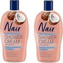 Sensitive Formula Shower Cream Hair Remover with Coconut Oil and Vitamin E, 12.6oz (Pack of 2)