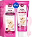 Hair Removal Cream for Women: Depilatory Cream for Intimate Areas and Pubic Area with Aloe Vera and Vitamin E - Hair Removal for Body Legs Arms Underarms Bikini - Fast Painless Soothing - 150g