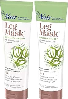 Leg Mask Clay Exfoliate & Smooth 8 Ounce Tube (Pack of 2)