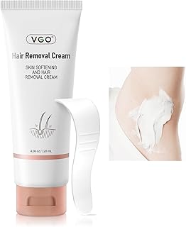 Painless Hair Removal Cream for Women & Men, Hair removal cream for body, back & legs, All Skin Types, 4.06oz w/Spatula