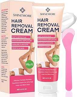Intimate Hair Removal Cream for Women: Effective Painless Flawless Depilatory Cream for arms legs chest and Pubic Area - Suitable for All Skin Types - 4.21 fl.oz
