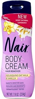 Nourishing Oat Milk & Vanilla Body Cream, Hair Remover 7.9 Oz (224g), White